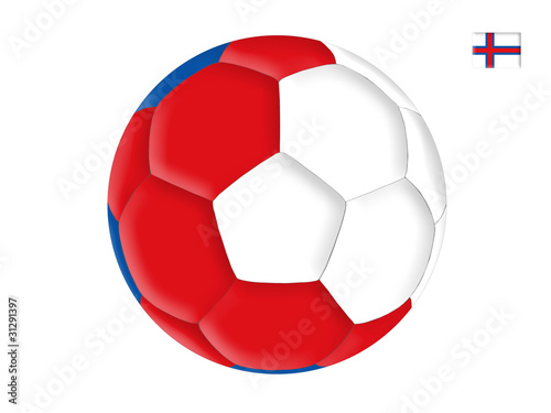 Ball in colors of the flag of Faroe Islands