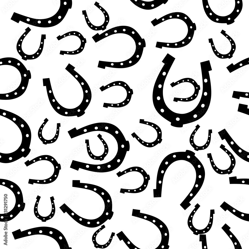 Obraz premium Horseshoes seamless background