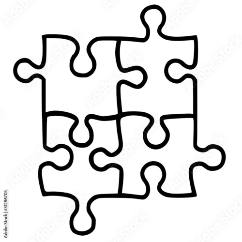 Puzzle Grafik Einzelteile