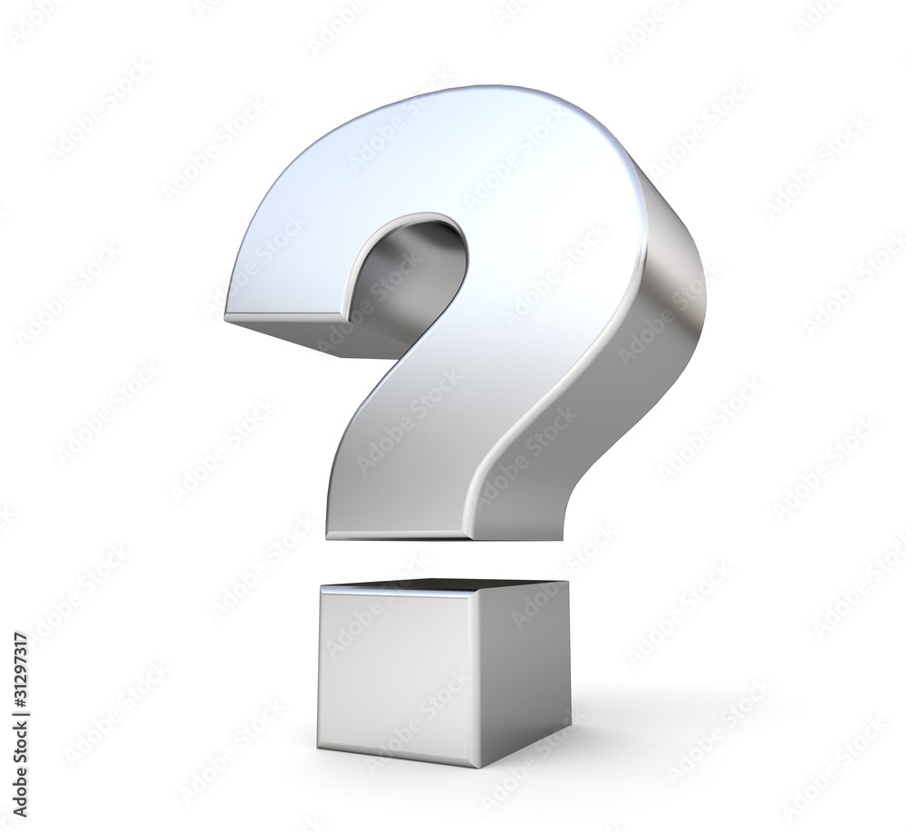 3d metal question mark 3d metal question mark