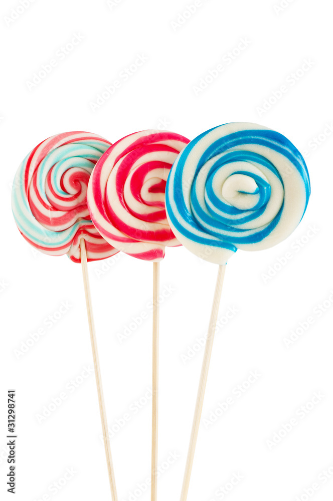 Colorful lollipop isolated on the white Colorful lollipop isolated on the white