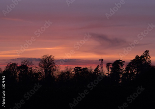 English Village Sunset