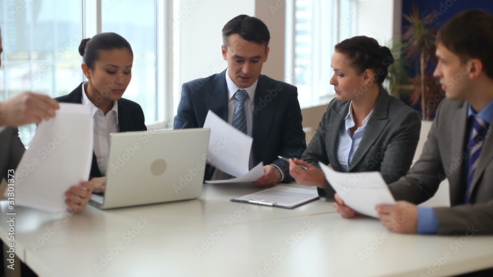 Business group planning a new business project Business group planning a new business project