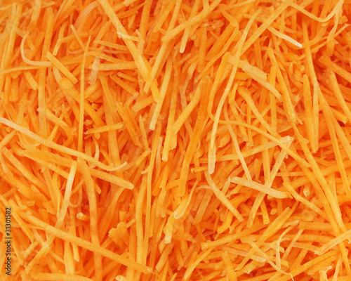 Grated carrots.