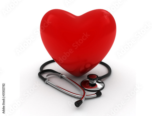 Heart and Stethoscope Stock Illustration | Adobe Stock