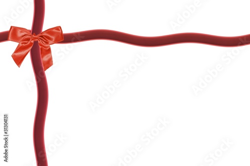 ruban et noeud rouge
