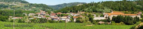 Panoramic view of the village of San Clodio and monastery