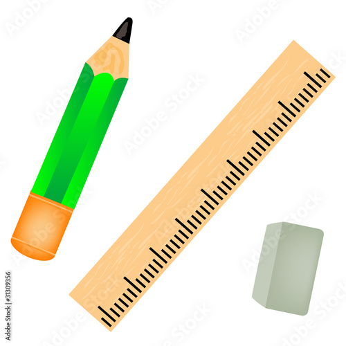 Pencil with straightedge