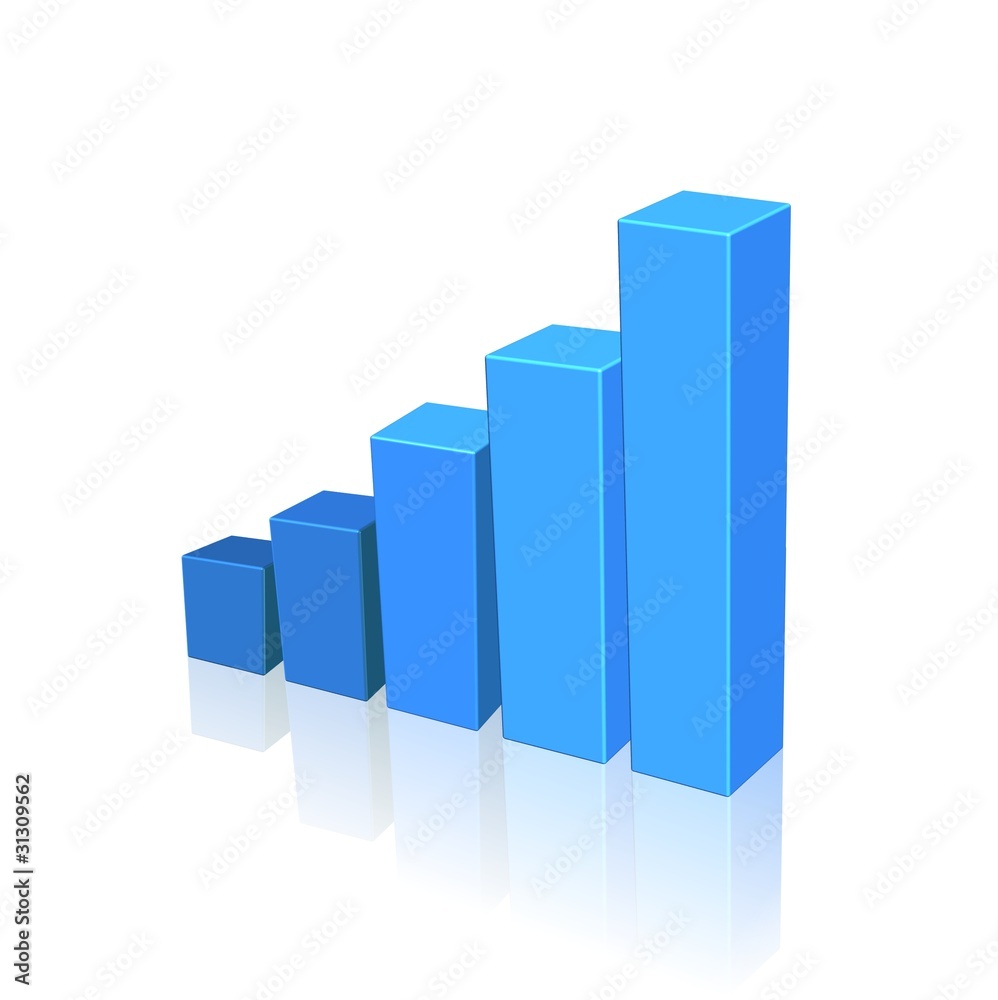 blue diagram which reflection on white blue diagram which reflection on white