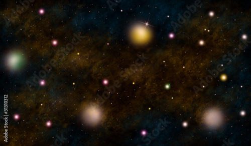 Beautiful color space nebula