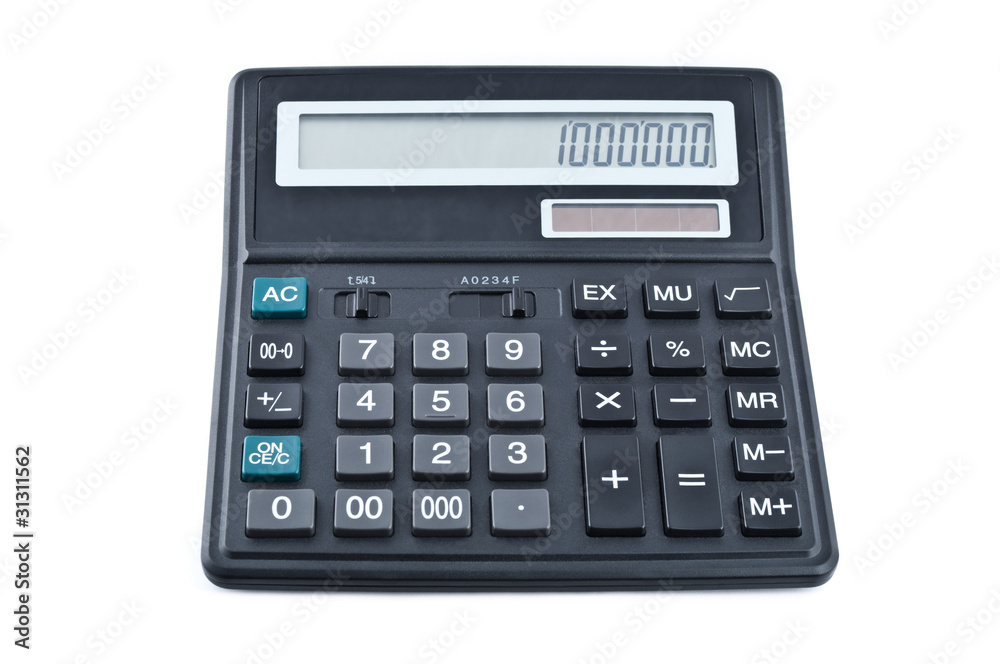 Black office calculator Black office calculator