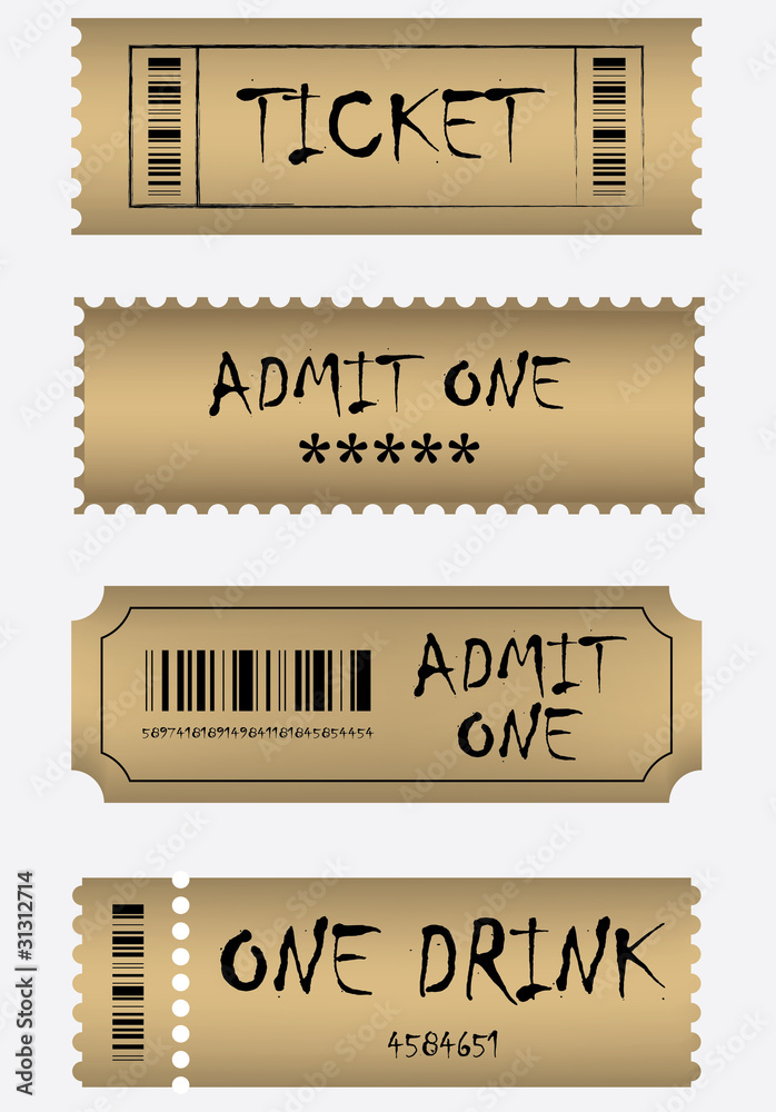 Various golden ticket set Various golden ticket set