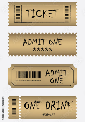 Various golden ticket set