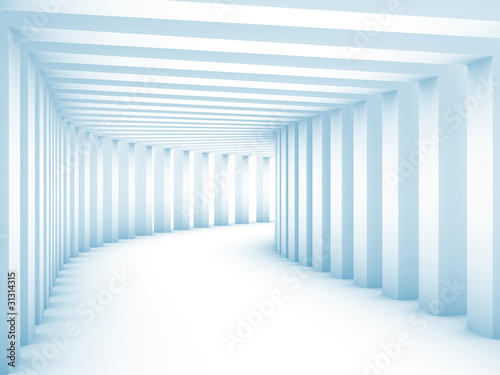 Tunnel with columns