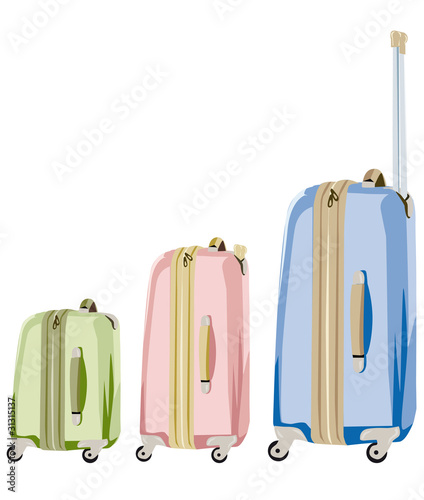 set di valigie colori tenui