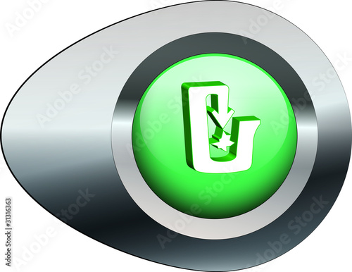 Ovalbutton  gruene Tonne