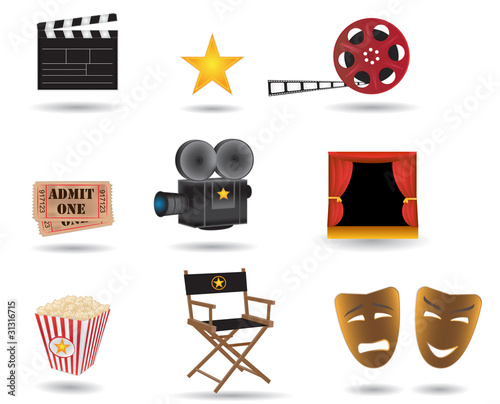 movie vector icons
