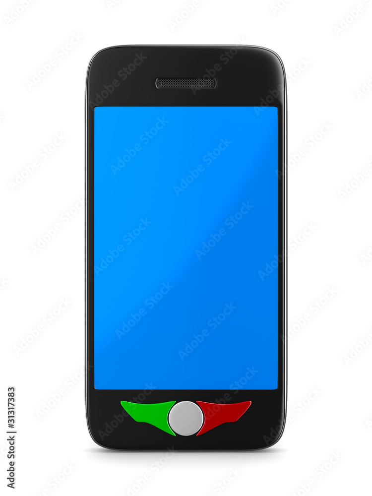 phone on white background. Isolated 3D image phone on white background. Isolated 3D image