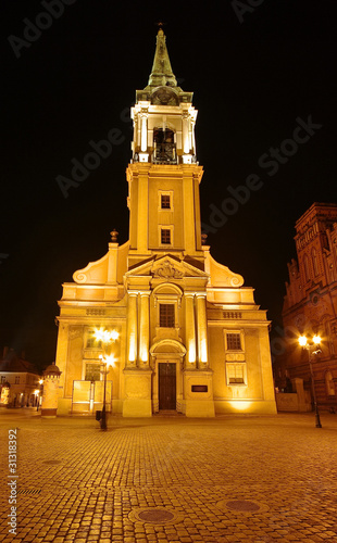 Night scene with old church
