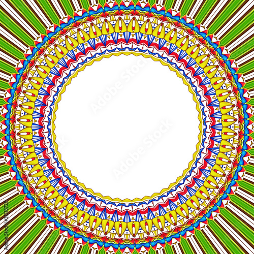 Mandala sun round frame