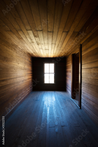 Antique Wooden Spooky Abandoned Farm House Neglected Hallway