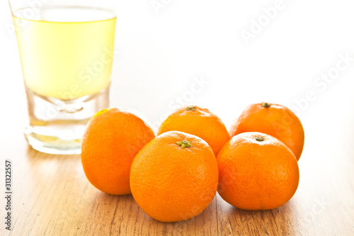 Oranges and juice