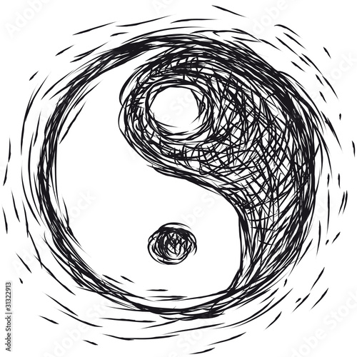 simbolo ying  yang photo