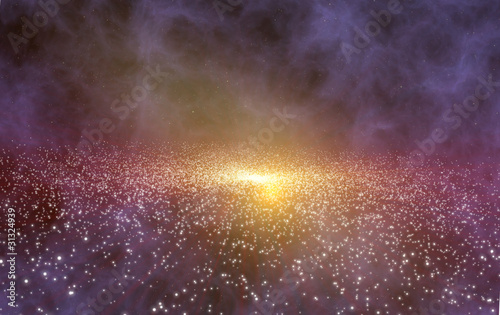 Galaxy, star clusters and gases as deep space background