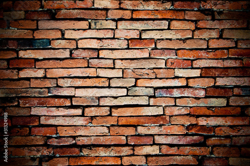 old brick wall orange colored for background
