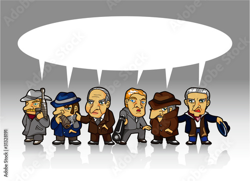 cartoon mafia card