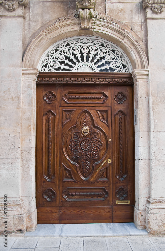 Wooden portal.