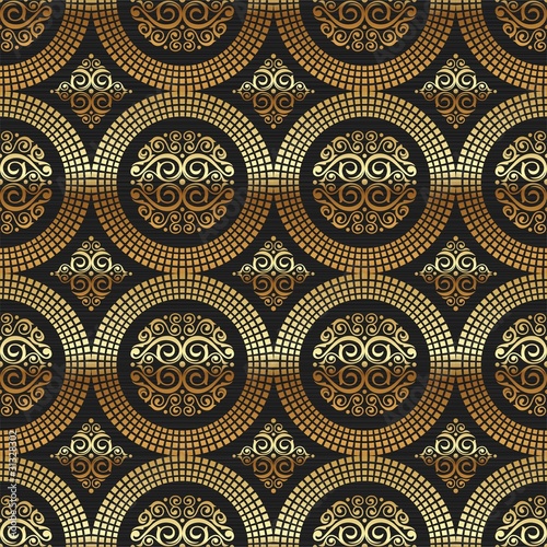 Vector seamless background - decorative golden pattern