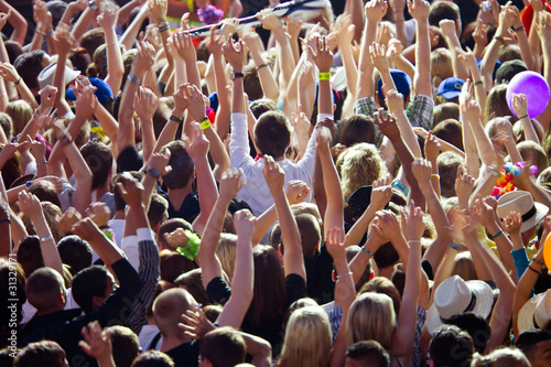 cheering crowd