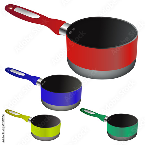 pans against white