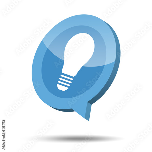 Cuadro en lienzo 3d bulb icon