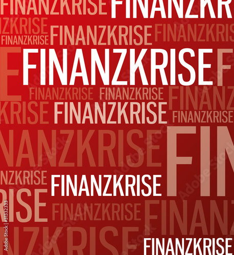 Aktions Button - Finanzkrise Kriese Wirtschaftskrise- rot
