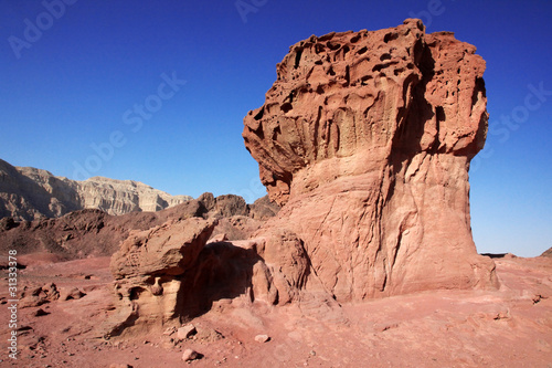 Rock Mushroom in Timna national park, Israel photo
