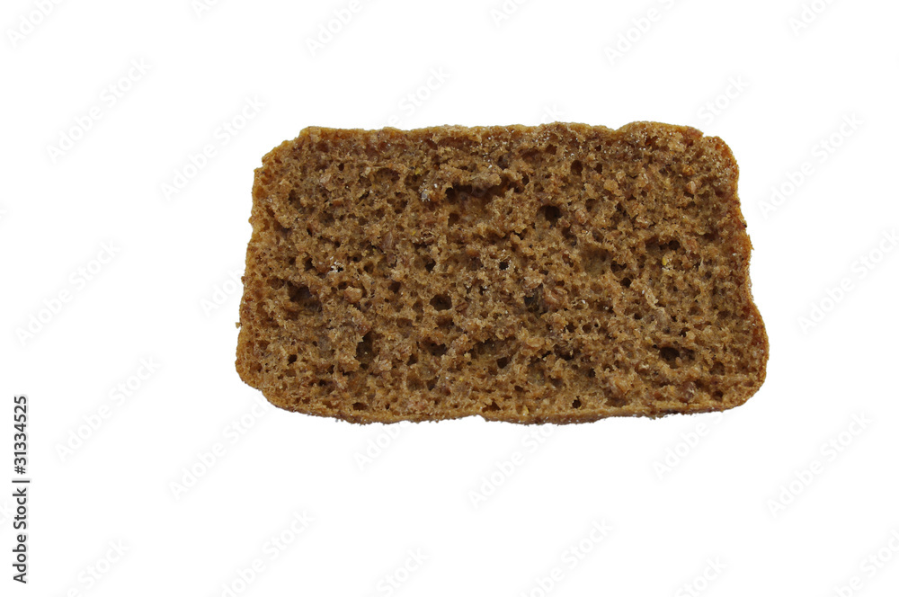 Slice of black dark rye bread Slice of black dark rye bread