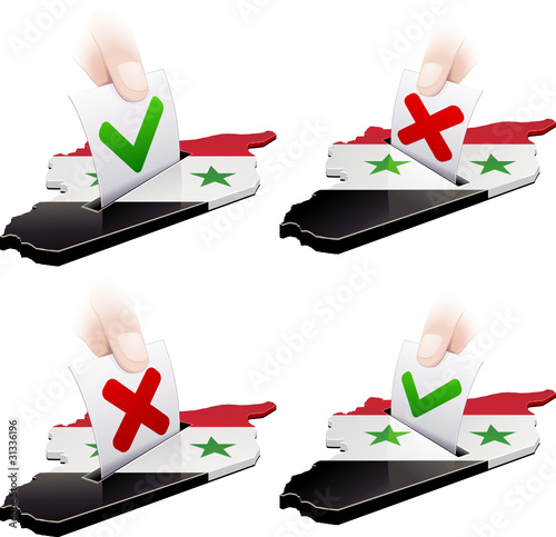 Référendum en Syrie : pour ou contre (détouré)