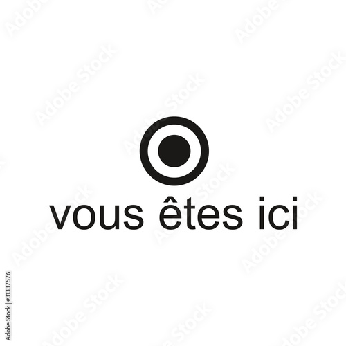 Vecteur bouton plan vous etes ici repere geographique