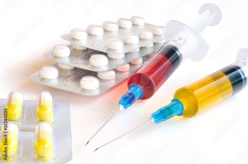 Two disposable syringe with the vaccine Two disposable syringe with the vaccine