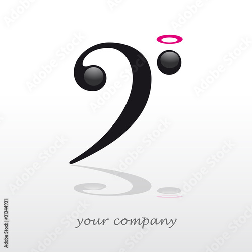 logo entreprise, logo musique, clé de fa