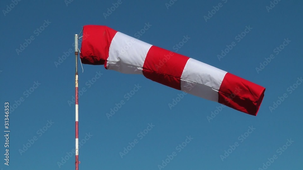 Windanzeiger oder Windsack Video am Flugplatz StockVideo Adobe Stock