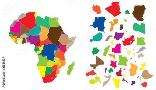 Africa continent puzzle