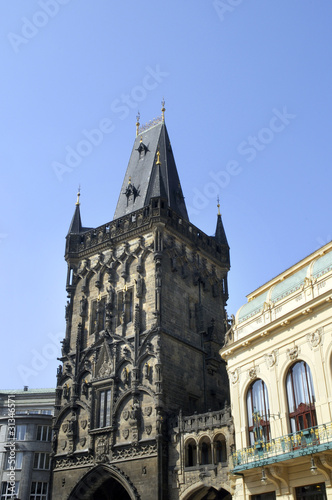 Powder Tower in Prague Czech Republic Europe
