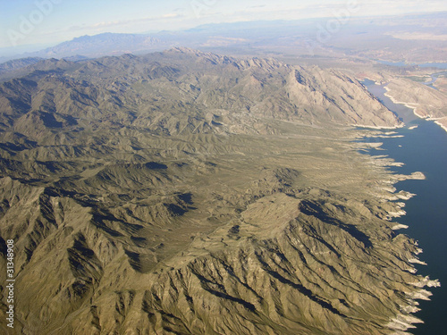 Lake Mead and mountains