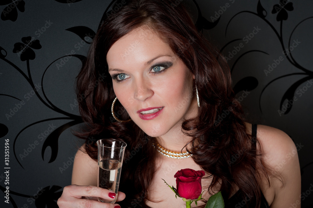 Cocktail party woman evening dress champagne rose Cocktail party woman evening dress champagne rose