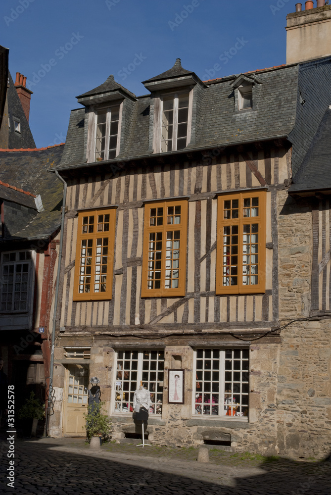 Fototapeta premium Les maisons médiévales à colombage du centre historique de Renne