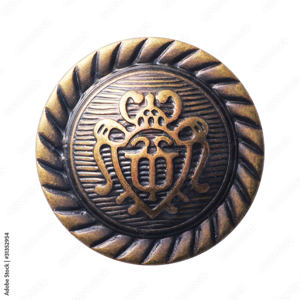 Fototapeta premium bronze button