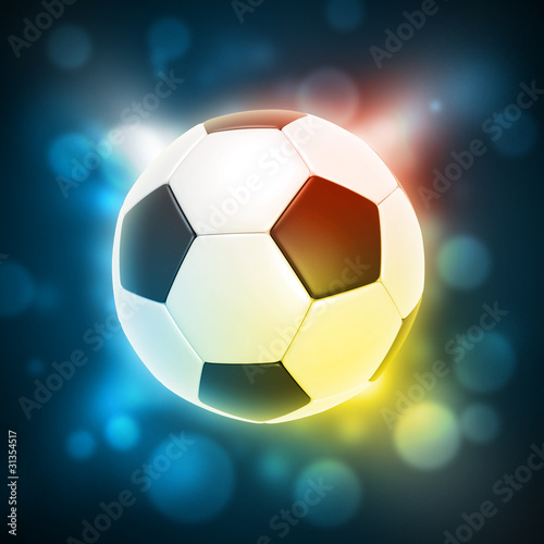 Glowing soccer ball © solvod